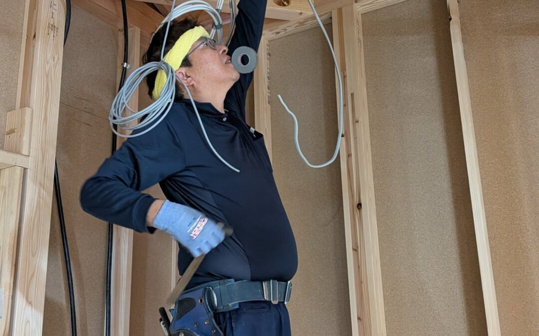 本日、新築戸建ての電気工事